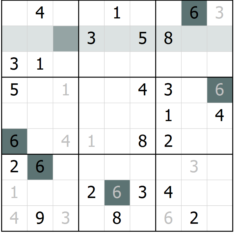 Position des candidats pour la solution de la Gr 71 page 73 du magazine de sudoku SUDOKU EXPERT n° 022