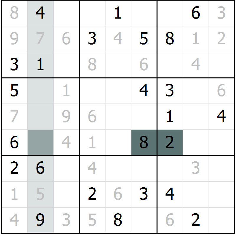 Position des candidats pour la solution de la Gr 71 page 73 du magazine de sudoku SUDOKU EXPERT n° 022