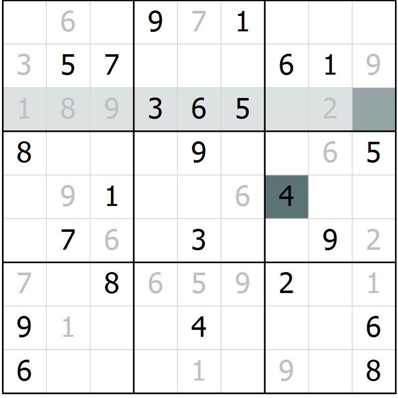 Position des candidats pour la solution de la Gr 72 page 74 du magazine de sudoku SUDOKU EXPERT n° 022