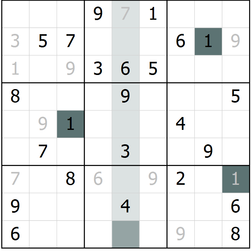 Position des candidats pour la solution de la Gr 72 page 74 du magazine de sudoku SUDOKU EXPERT n° 022