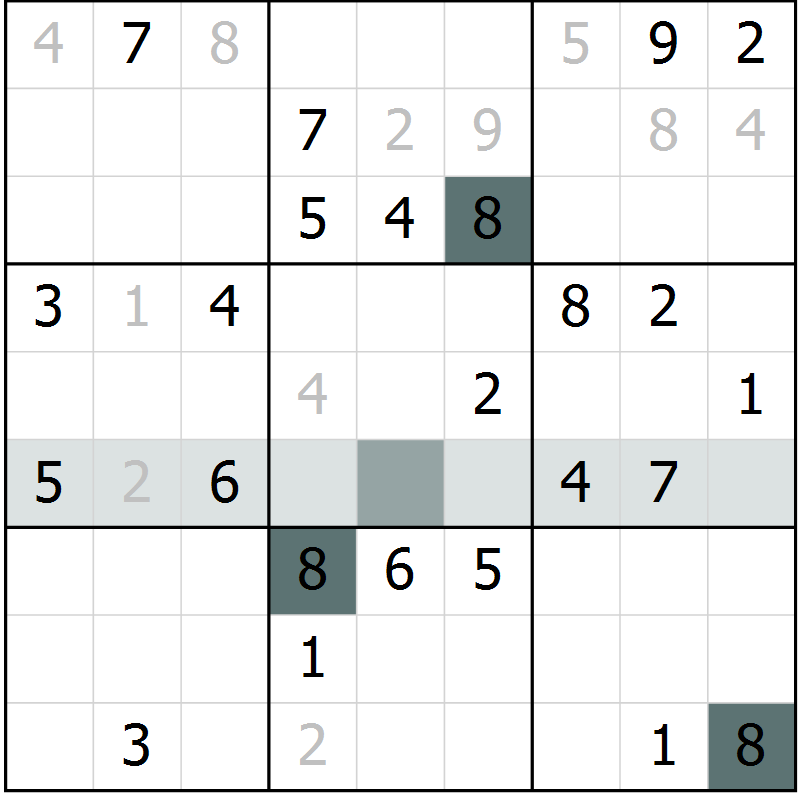 Position des candidats pour la solution de la Gr 73 page 75 du magazine de sudoku SUDOKU EXPERT n° 022