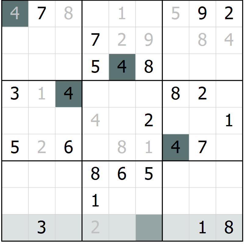 Position des candidats pour la solution de la Gr 73 page 75 du magazine de sudoku SUDOKU EXPERT n° 022