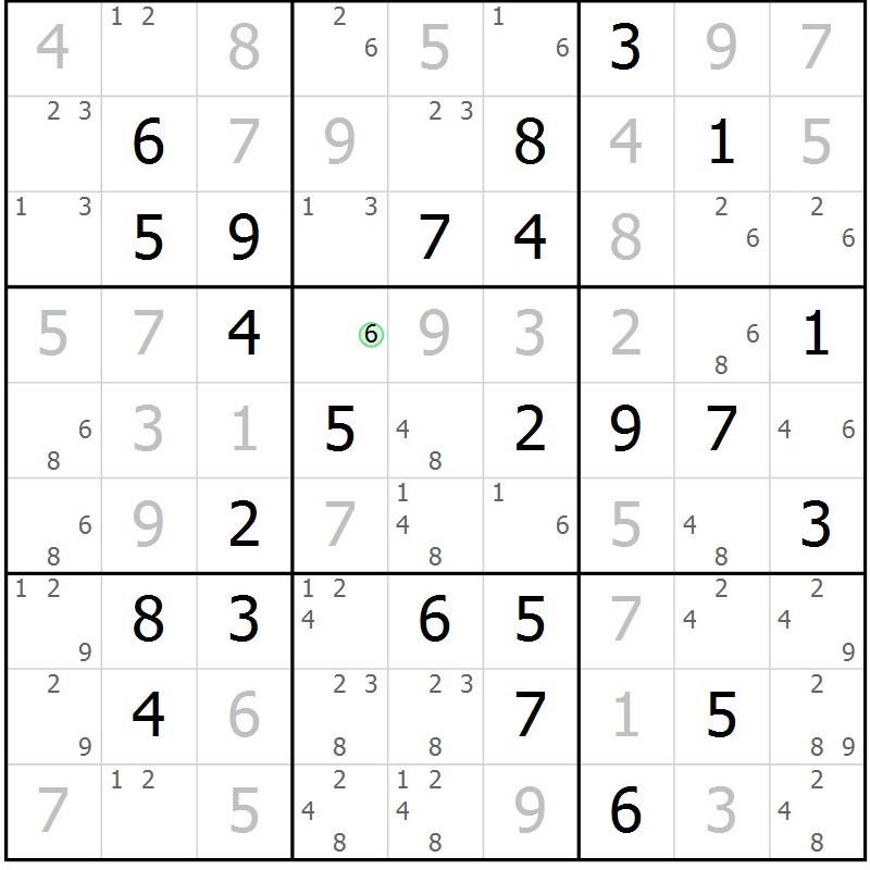 Position des candidats pour la solution de la Gr 44 page 47 du magazine de sudoku Maestro n° 085