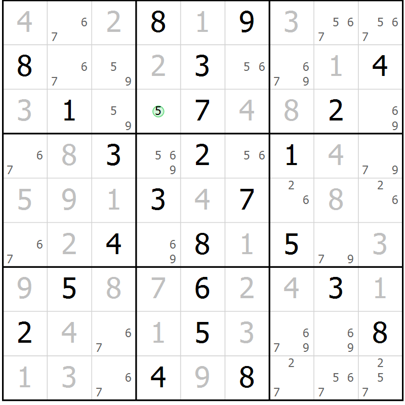 Position des candidats pour la solution de la Gr 24 page 27 du magazine de sudoku Maestro n° 086