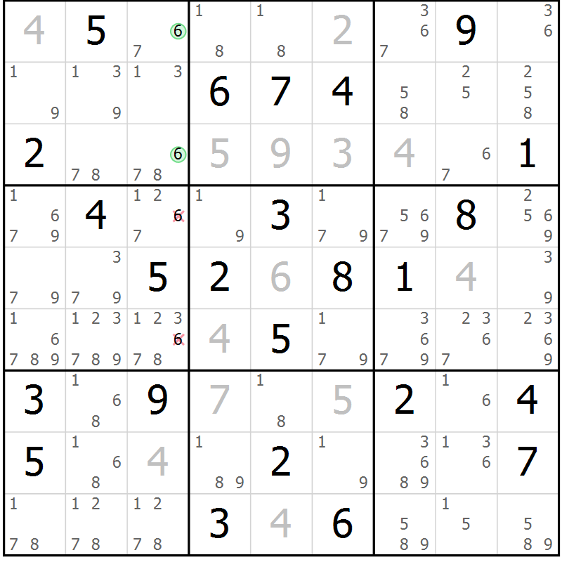 Position des candidats pour la solution de la Gr 34 page 37 du magazine de sudoku Maestro n° 086