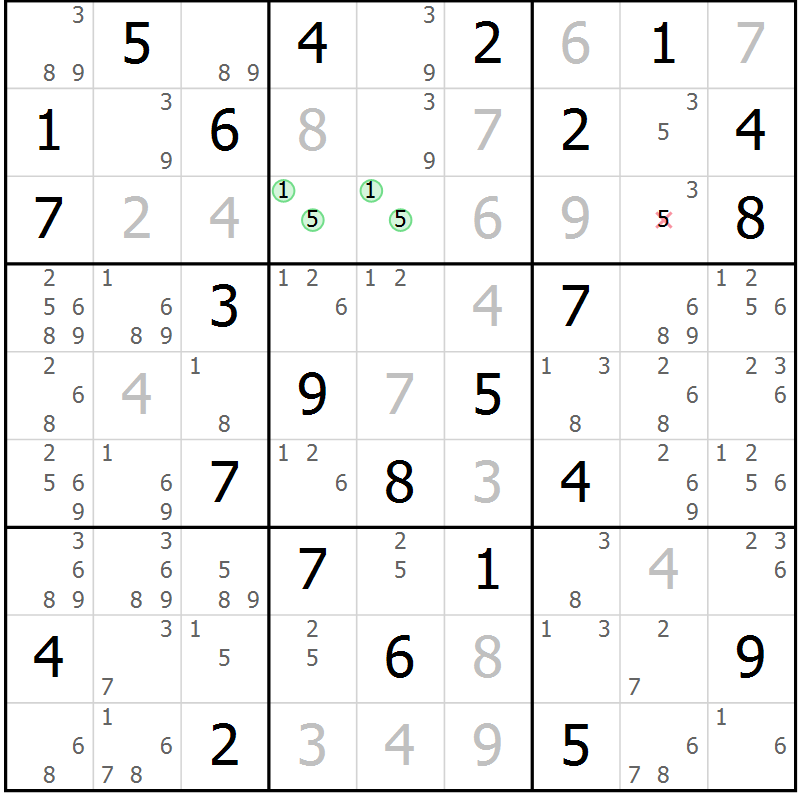 Position des candidats pour la solution de la Gr 44 page 47 du magazine de sudoku Maestro n° 086