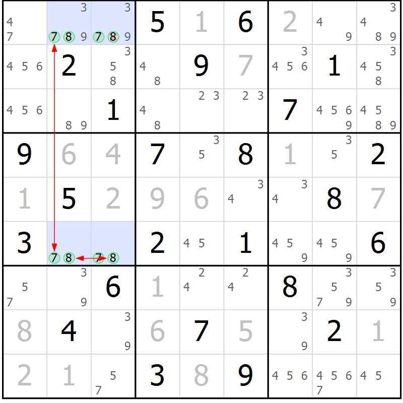 Position des candidats pour la solution de la Gr 71 page 74 du magazine de sudoku Maestro n° 087
