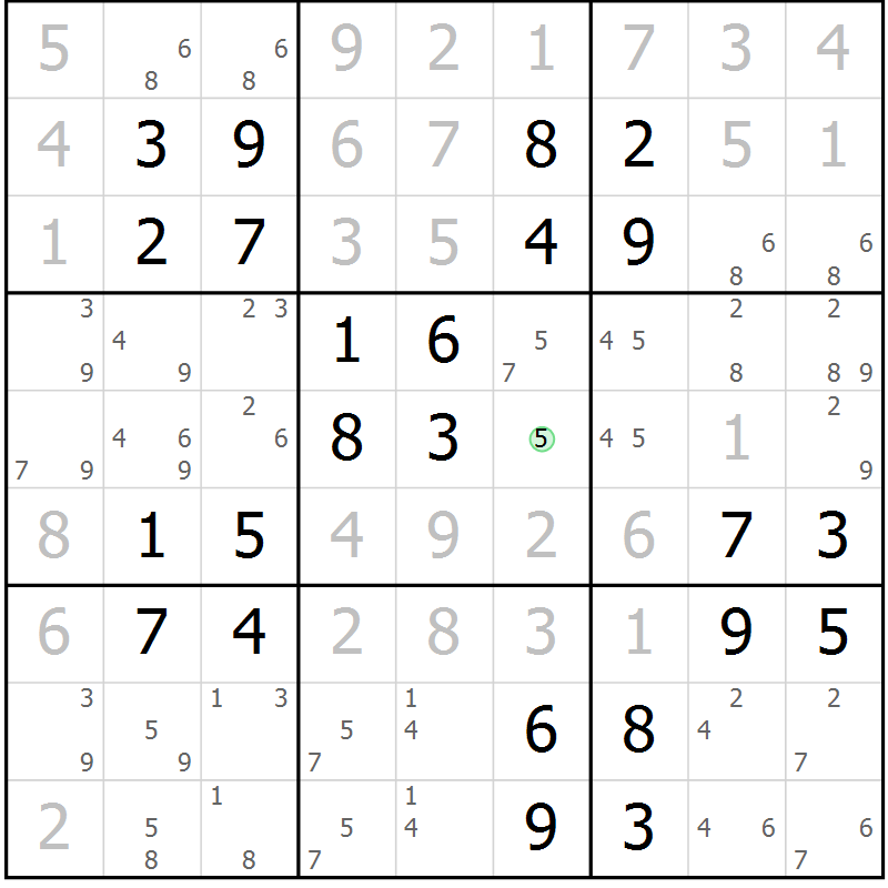 Position des candidats pour la solution de la Gr 12 page 15 du magazine de sudoku Maestro n° 094