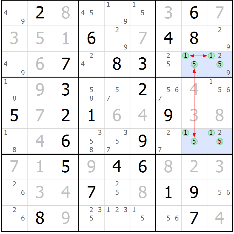Position des candidats pour la solution de la Gr 21 page 24 du magazine de sudoku Maestro n° 094