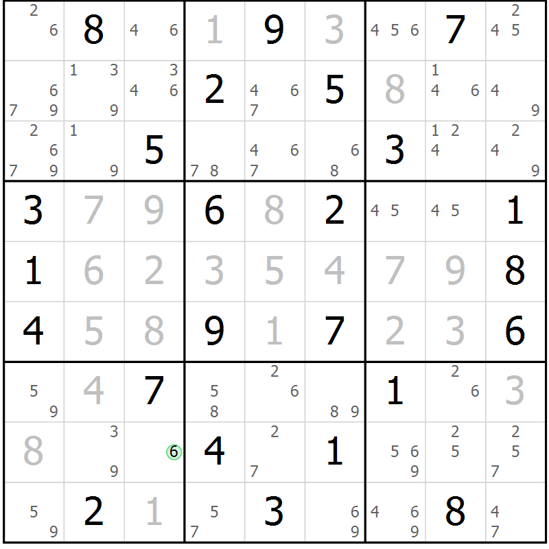 Position des candidats pour la solution de la Gr 31 page 34 du magazine de sudoku Maestro n° 094