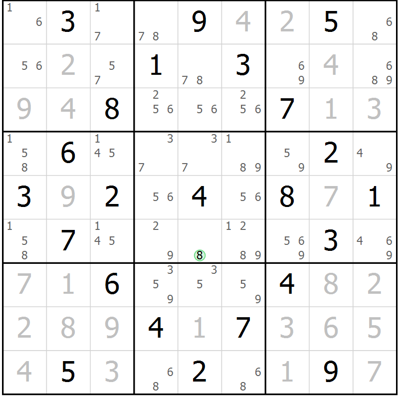 Position des candidats pour la solution de la Gr 34 page 37 du magazine de sudoku Maestro n° 094