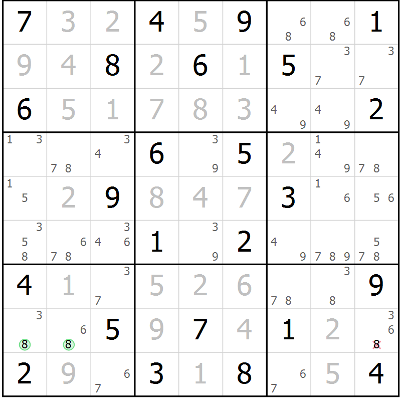Position des candidats pour la solution de la Gr 35 page 38 du magazine de sudoku Maestro n° 094