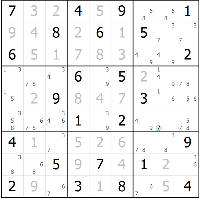 Position des candidats pour la solution de la Gr 35 page 38 du magazine de sudoku Maestro n° 094