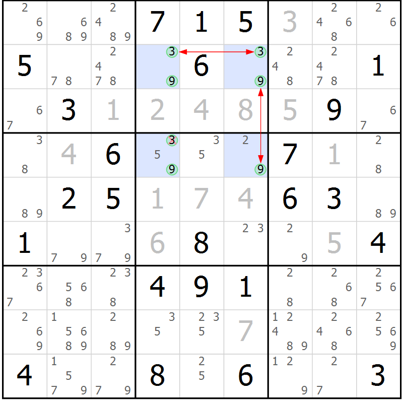 Position des candidats pour la solution de la Gr 48 page 51 du magazine de sudoku Maestro n° 094
