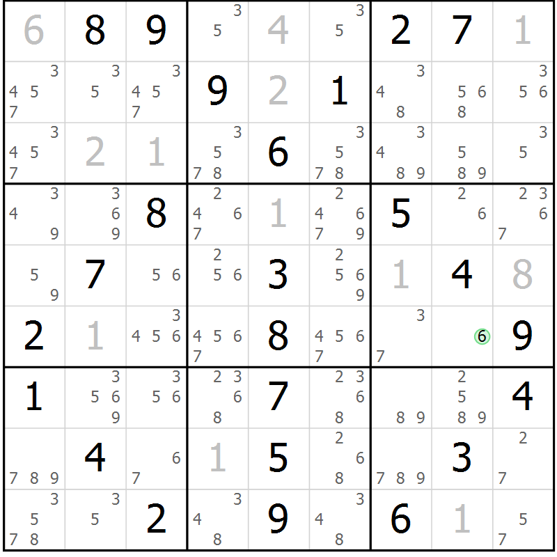 Position des candidats pour la solution de la Gr 14 page 17 du magazine de sudoku Maestro n° 097