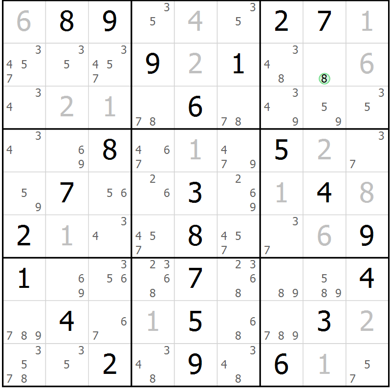 Position des candidats pour la solution de la Gr 14 page 17 du magazine de sudoku Maestro n° 097