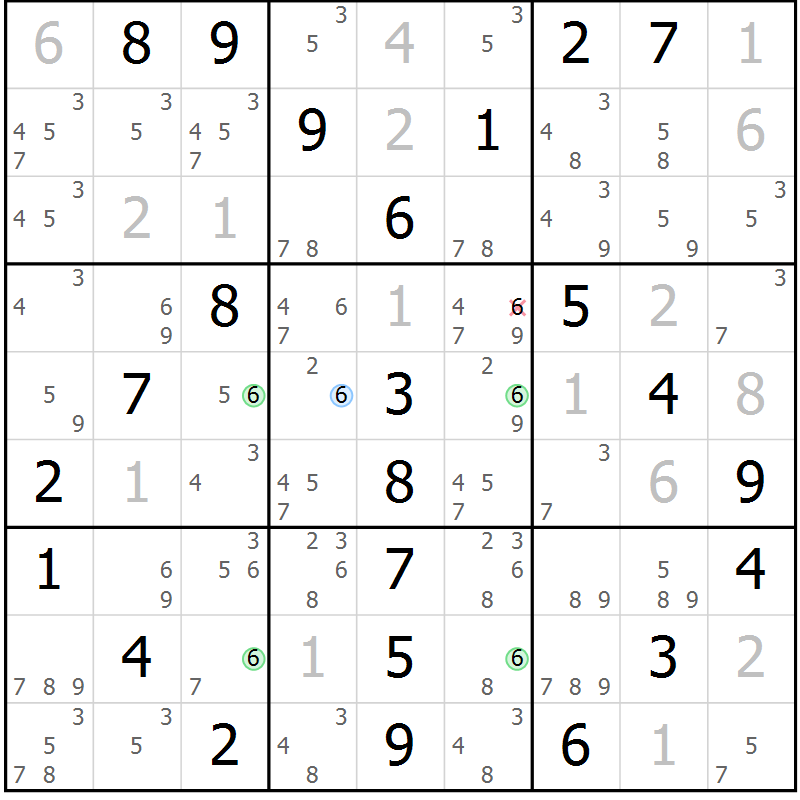 Position des candidats pour la solution de la Gr 14 page 17 du magazine de sudoku Maestro n° 097