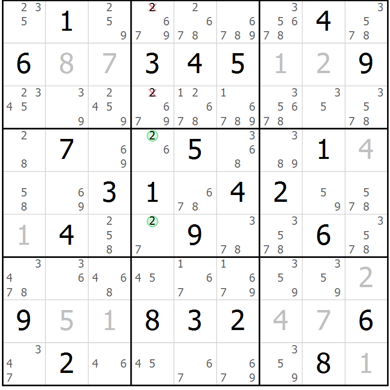Position des candidats pour la solution de la Gr 30 page 33 du magazine de sudoku Maestro n° 097