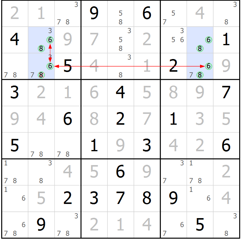 Position des candidats pour la solution de la Gr 30 page 33 du magazine de sudoku Maestro n° 099