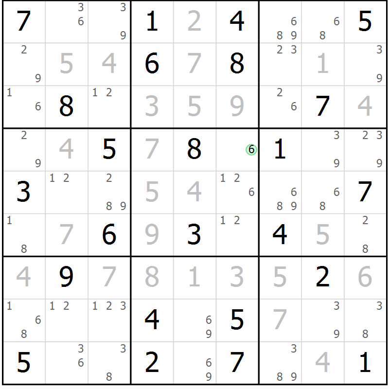 Position des candidats pour la solution de la Gr 32 page 35 du magazine de sudoku Maestro n° 099
