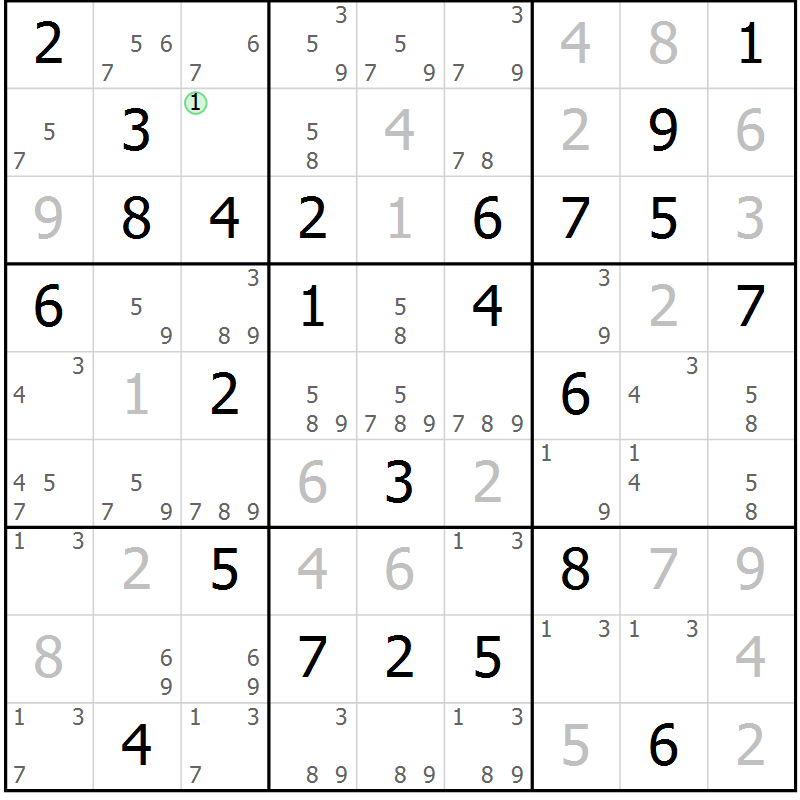 Position des candidats pour la solution de la Gr 37 page 40 du magazine de sudoku Maestro n° 099