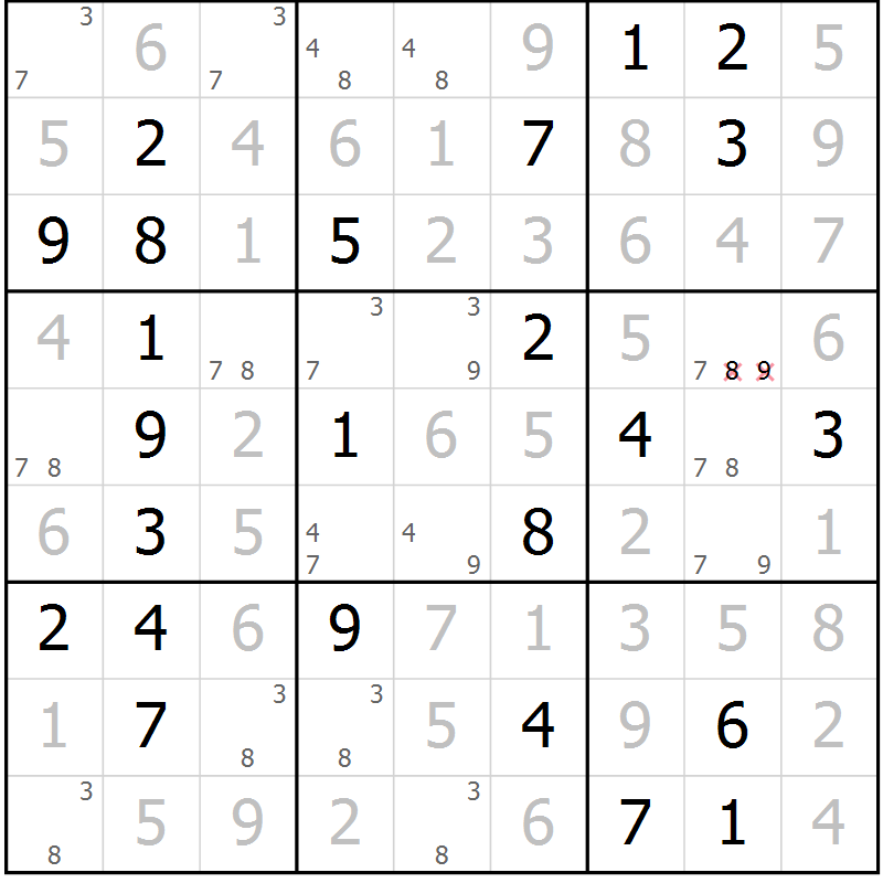 Position des candidats pour la solution de la Gr 66 page 69 du magazine de sudoku Maestro n° 099