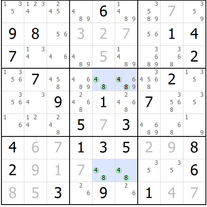 Position des candidats pour la solution de la Gr 26 page 29 du magazine de sudoku Maestro n° 100