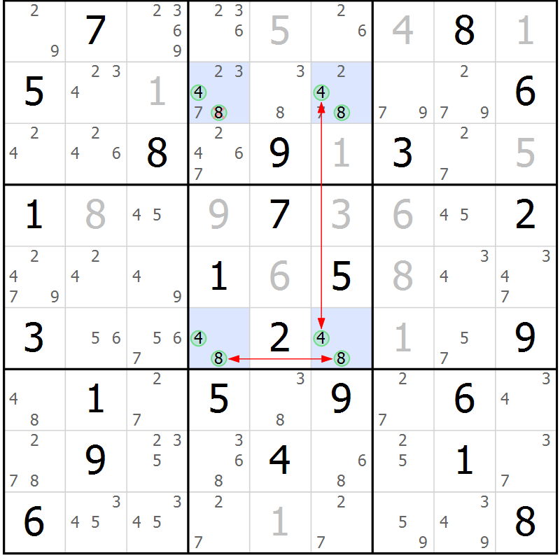 Position des candidats pour la solution de la Gr 27 page 30 du magazine de sudoku Maestro n° 100