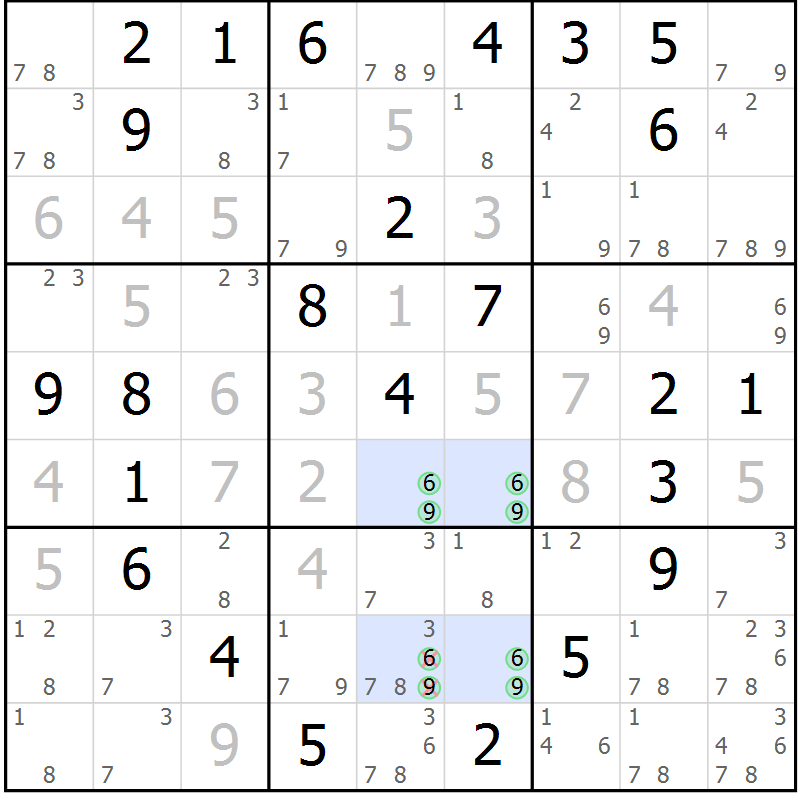 Position des candidats pour la solution de la Gr 12 page 15 du magazine de sudoku Maestro n° 102