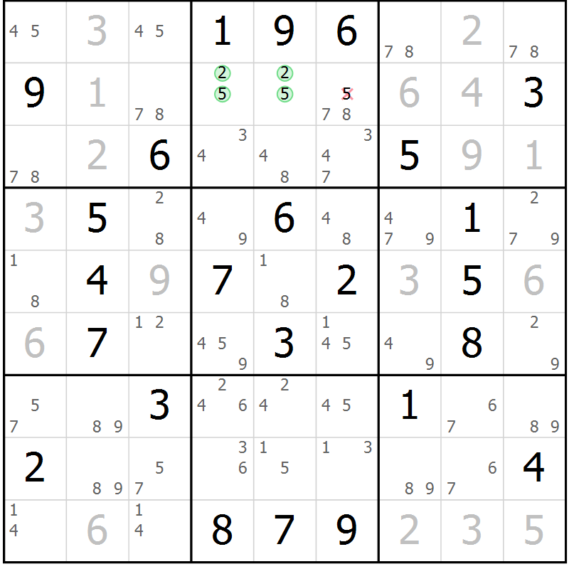 Position des candidats pour la solution de la Gr 59 page 62 du magazine de sudoku Maestro n° 102