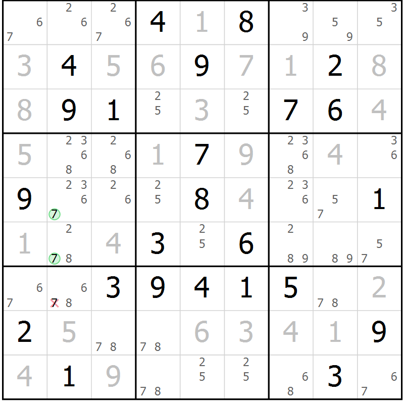 Position des candidats pour la solution de la Gr 66 page 69 du magazine de sudoku Maestro n° 103