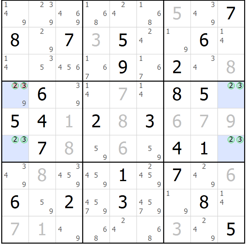 Position des candidats pour la solution de la Gr 37 page 40 du magazine de sudoku Virtuose n° 104