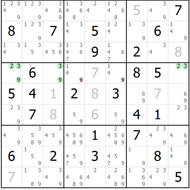Position des candidats pour la solution de la Gr 37 page 40 du magazine de sudoku Virtuose n° 104