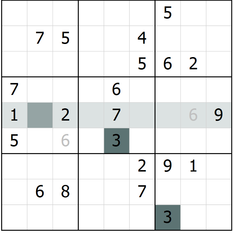Position des candidats pour la solution de la Gr 1 page 4 du magazine de sudoku Virtuose n° 105