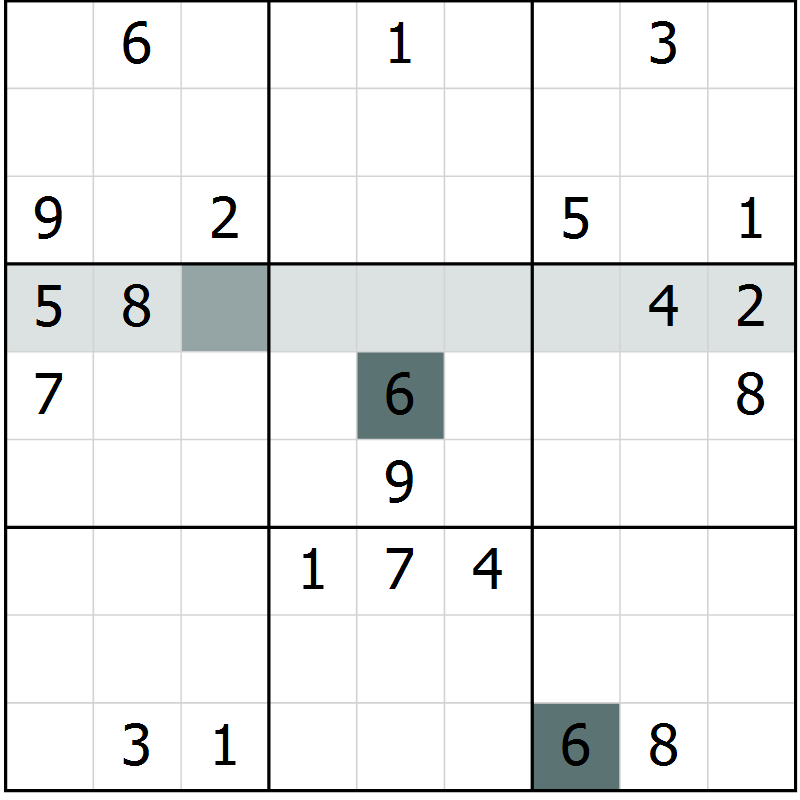 Position des candidats pour la solution de la Gr 2 page 5 du magazine de sudoku Virtuose n° 105