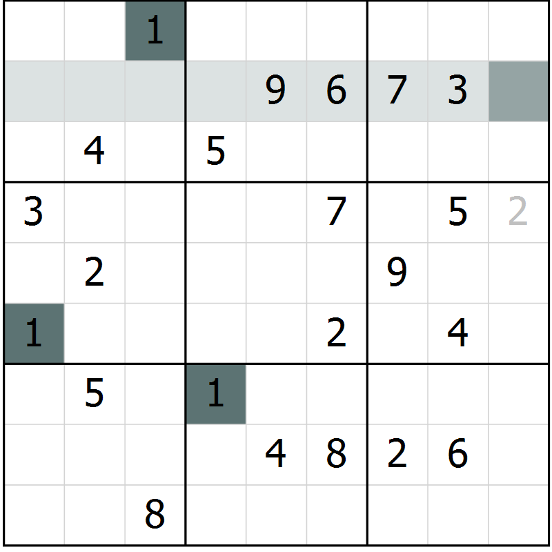Position des candidats pour la solution de la Gr 7 page 10 du magazine de sudoku Virtuose n° 105