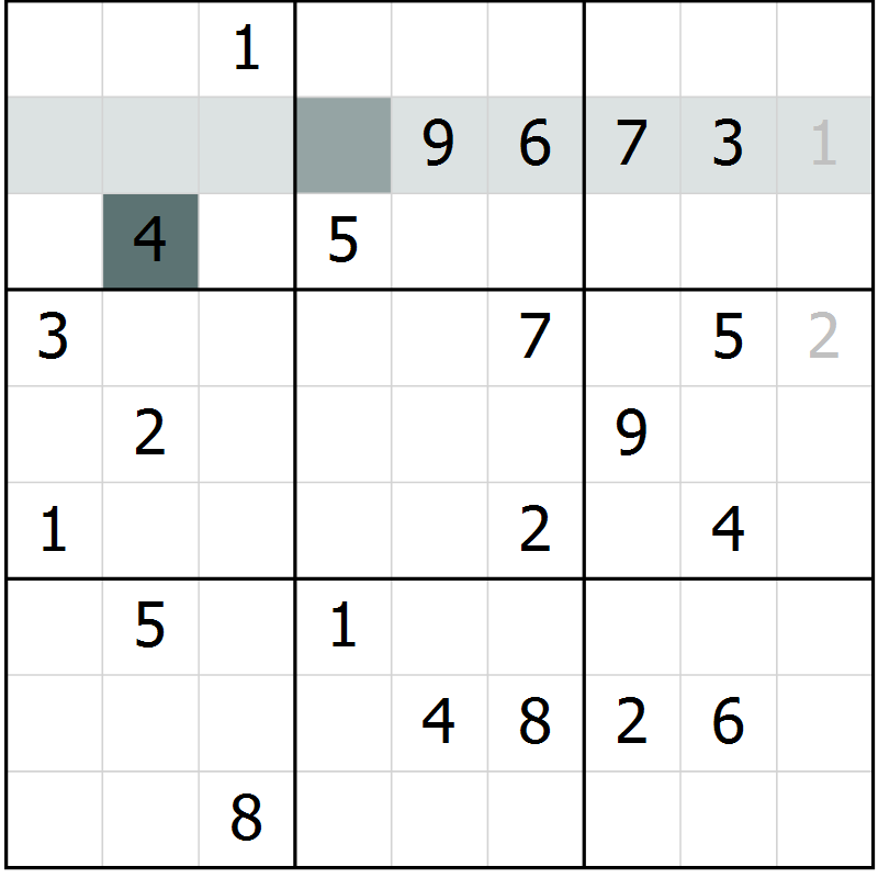 Position des candidats pour la solution de la Gr 7 page 10 du magazine de sudoku Virtuose n° 105
