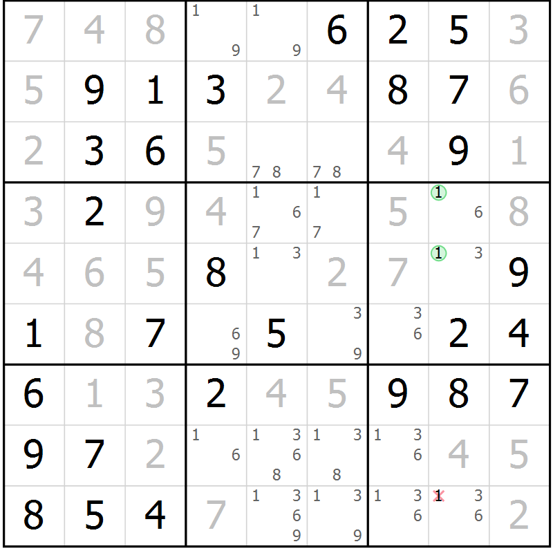 Position des candidats pour la solution de la Gr 37 page 40 du magazine de sudoku Platina n° 038