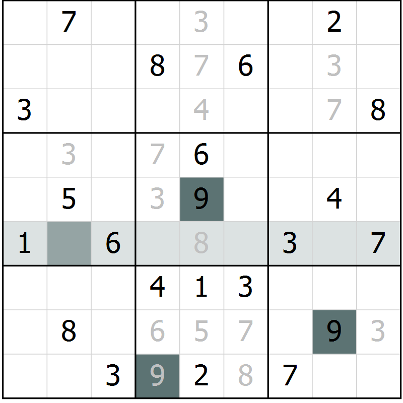 Position des candidats pour la solution de la Gr 4 page 7 du magazine de sudoku Platina n° 038