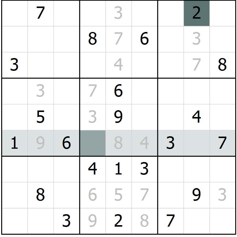 Position des candidats pour la solution de la Gr 4 page 7 du magazine de sudoku Platina n° 038
