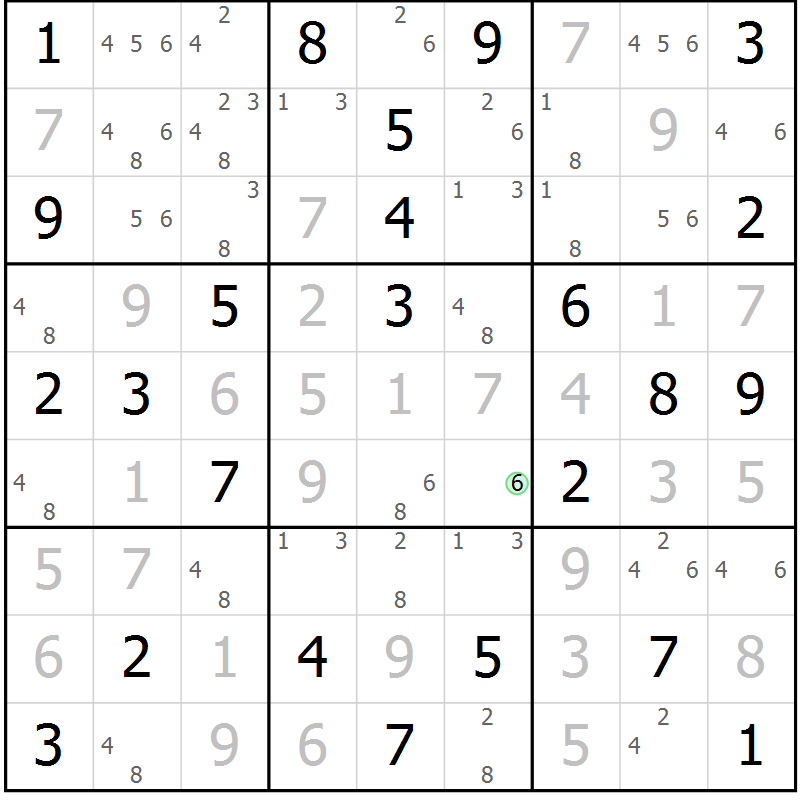 Position des candidats pour la solution de la Gr 35 page 38 du magazine de sudoku Virtuose n° 108