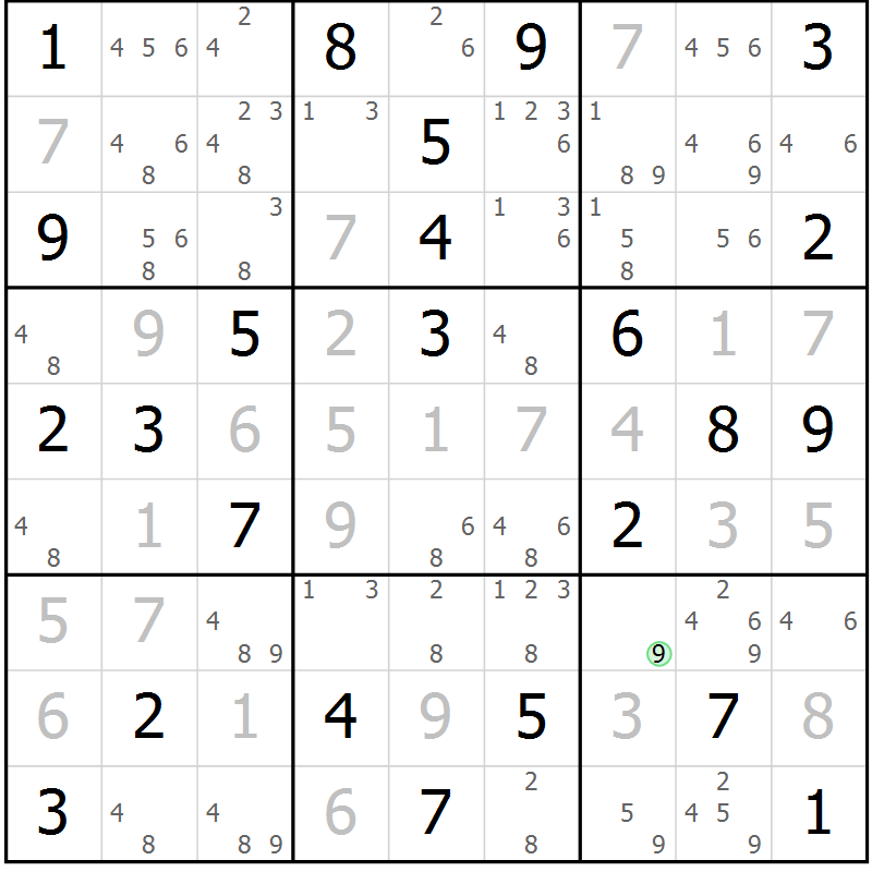 Position des candidats pour la solution de la Gr 35 page 38 du magazine de sudoku Virtuose n° 108