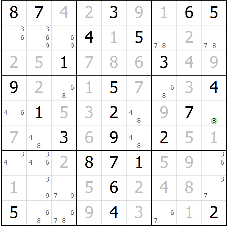 Position des candidats pour la solution de la Gr 50 page 53 du magazine de sudoku Virtuose n° 108