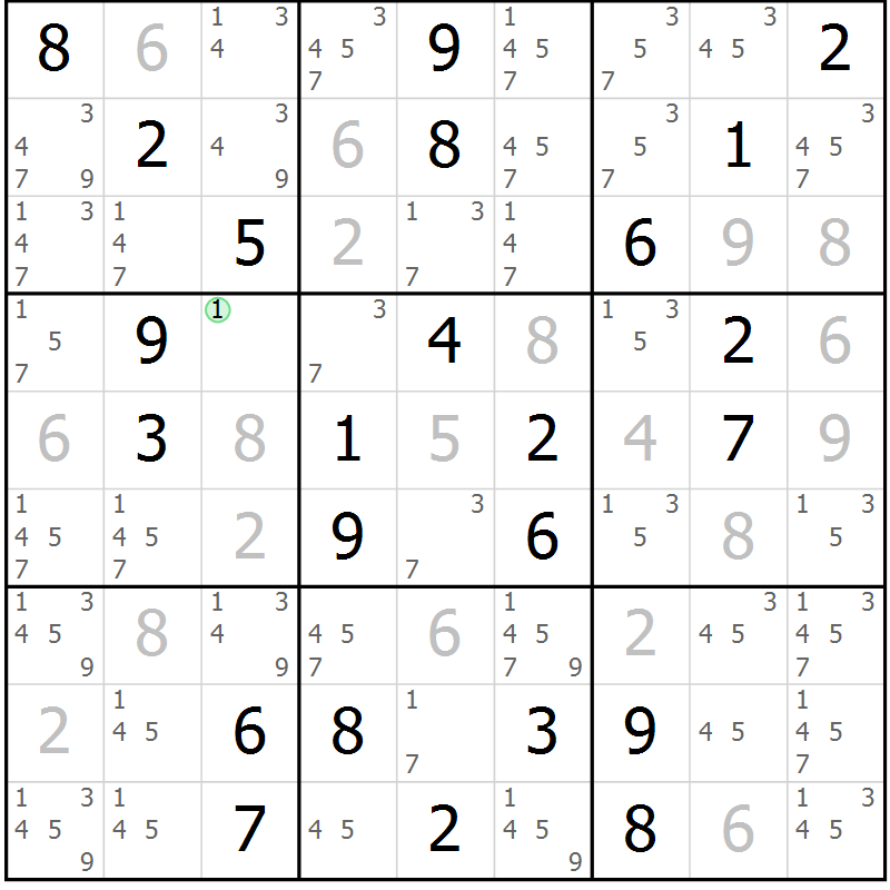Position des candidats pour la solution de la Gr 34 page 37 du magazine de sudoku Virtuose n° 110