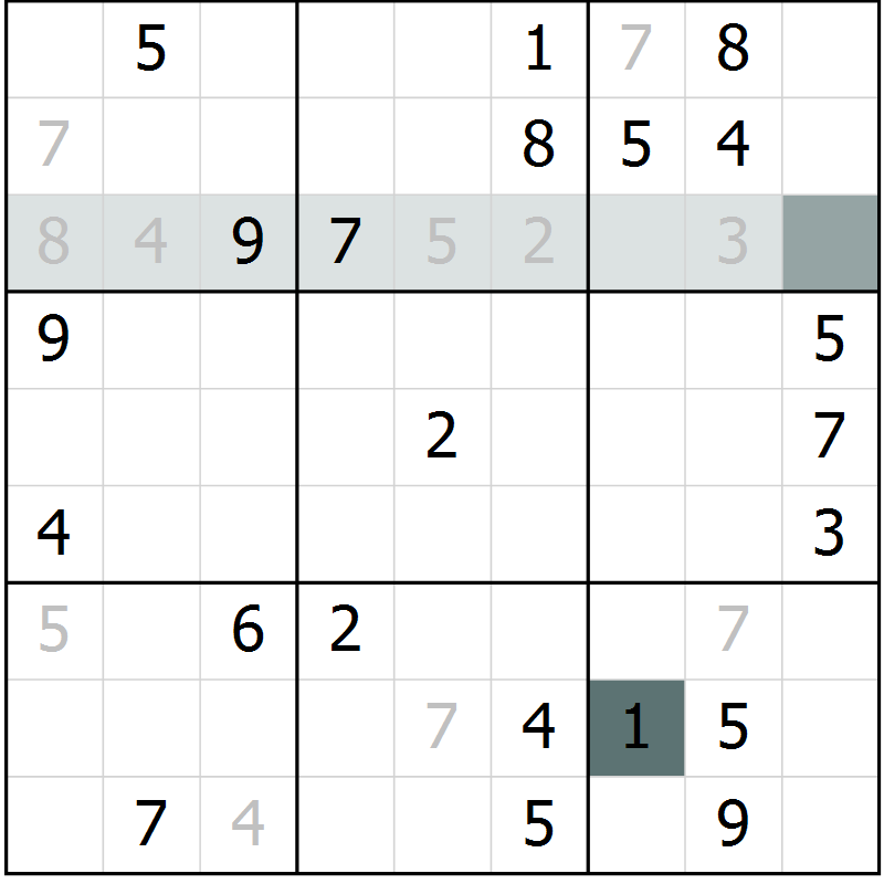Position des candidats pour la solution de la Gr 6 page 9 du magazine de sudoku Virtuose n° 110