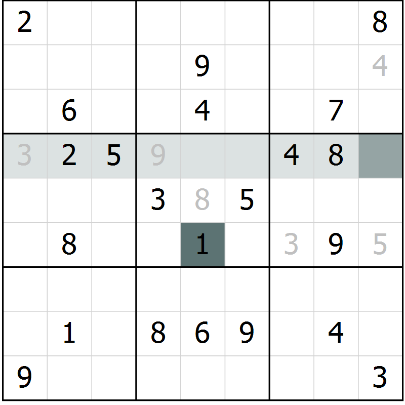 Position des candidats pour la solution de la Gr 7 page 10 du magazine de sudoku Virtuose n° 110