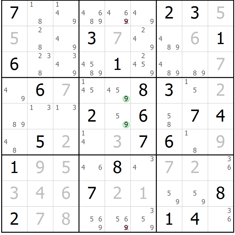 Position des candidats pour la solution de la Gr 80 page 83 du magazine de sudoku Virtuose n° 111