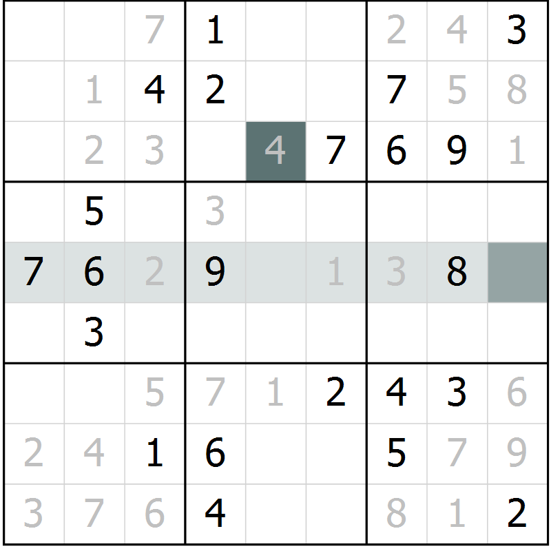 Position des candidats pour la solution de la Gr 1 page 4 du magazine de sudoku Virtuose n° 112