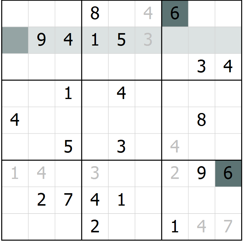 Position des candidats pour la solution de la Gr 10 page 13 du magazine de sudoku Virtuose n° 112