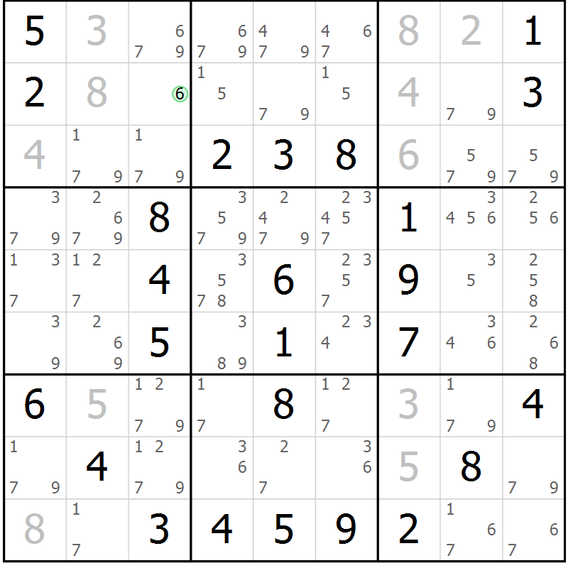 Position des candidats pour la solution de la Gr 32 page 35 du magazine de sudoku Virtuose n° 112